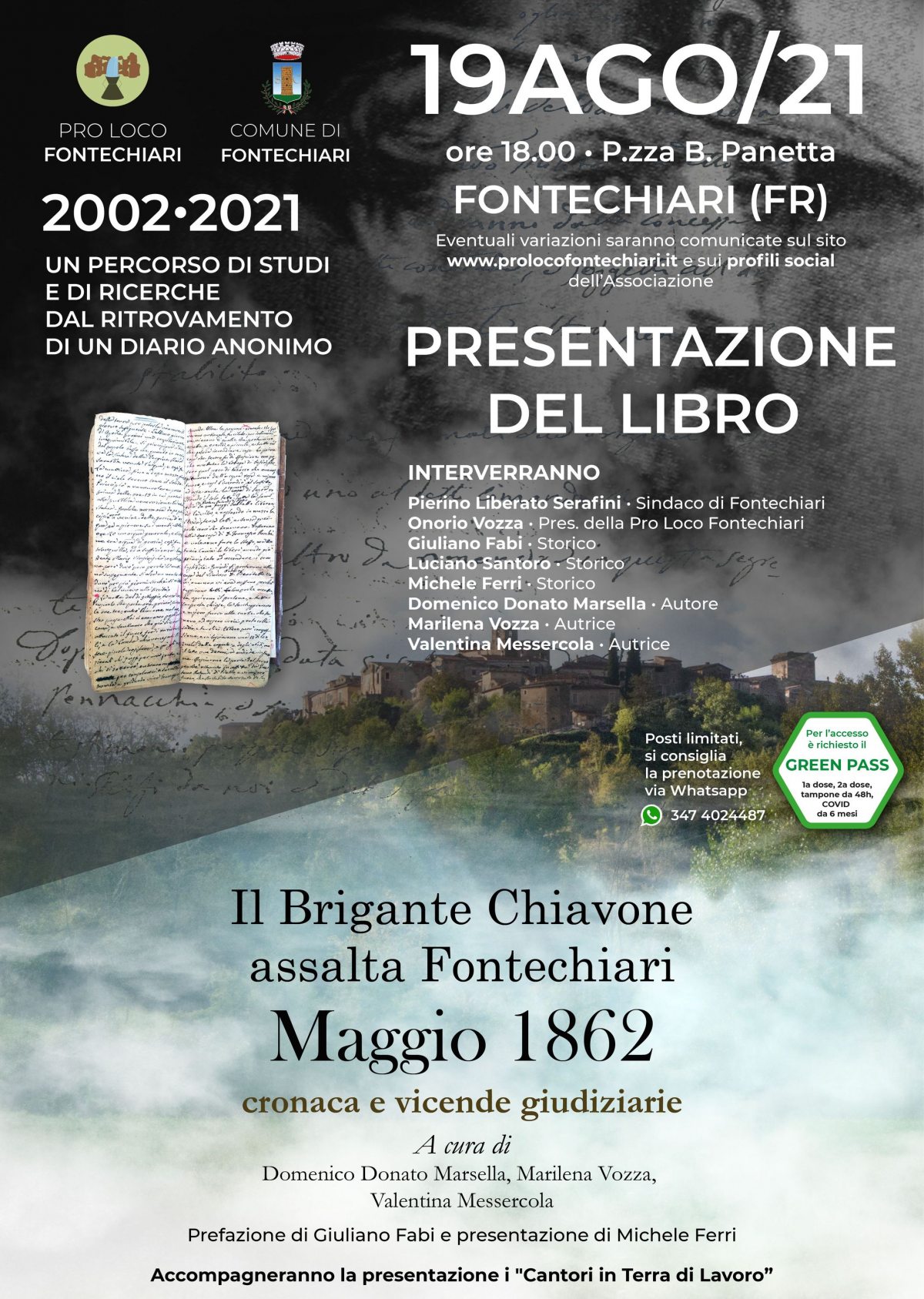 You are currently viewing Il Brigante Chiavone assalta Fontechiari MAGGIO 1862 • Presentazione del Libro